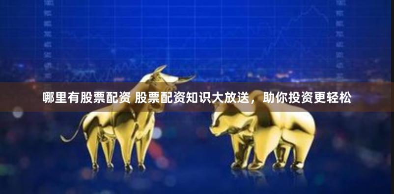 哪里有股票配资 股票配资知识大放送，助你投资更轻松
